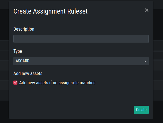 Creating a new Assignment Set
